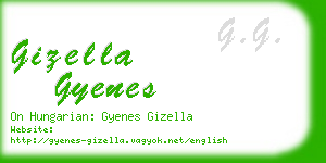 gizella gyenes business card